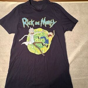 Rick and Morty Black Graphic Short-Sleeve Tee